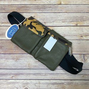 G.I.L.I. Women's Green Genuine Leather Fanny Pack